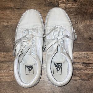White low top vans